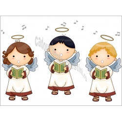 Sticker autocolant  Trei ingerasi